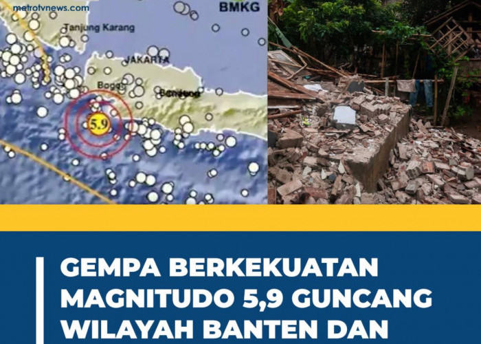 Gempa Bumi Magnitudo 5,9 Guncang Banten, Getaran hingga Sukabumi