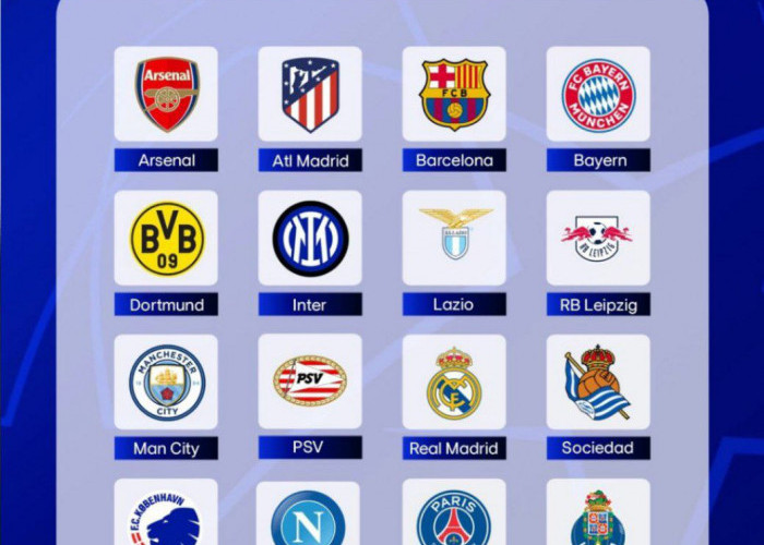 Daftar Tim Lolos Babak 16 Besar UEFA Champions League (UCL) 2023-2024, Cek Selengkapnya