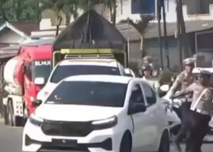 Nyaris Tabrak Polisi! Detik-detik Brio Putih Ngebut dan Tancap Gas Saat Hindari Razia di Jambi