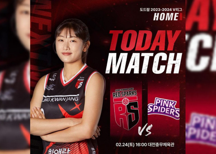 Link Live Streaming Red Spark vs Pink Spider Putaran 6 Liga Voli Korea 24 Febuari 2024