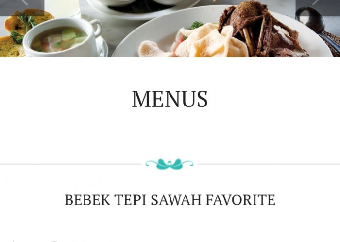 Menu Bebek Tepi Sawah