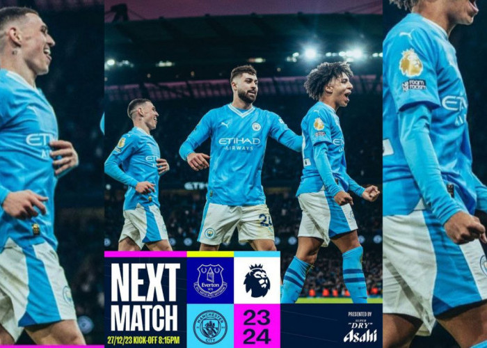 Everton Vs Manchester City Premier League 28 Desember 2023, Prediksi, H2H serta Live Streaming