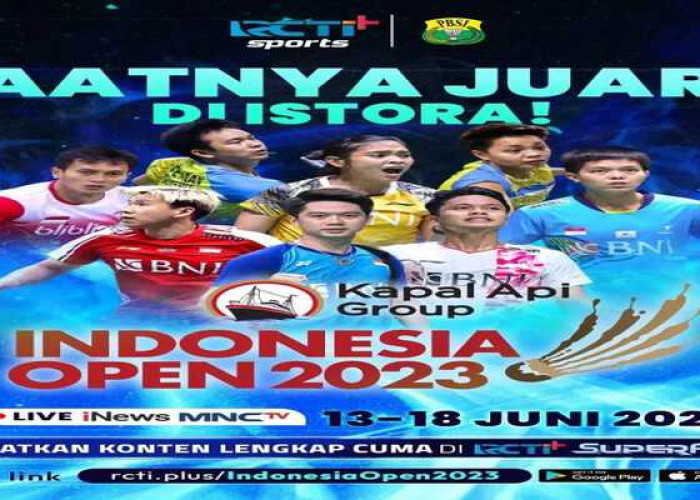 Jadwal Lengkap Indonesia Open 2023, Serta Link Siaran Langsung 