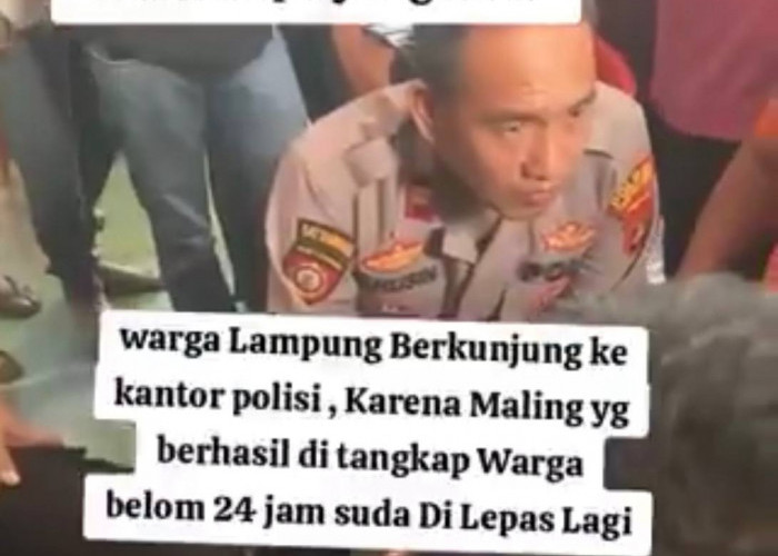 Viral! Warga Datangi Kantor Polisi di Lampung Gegara Maling yang Ditangkap Belum 24 Jam Tapi Sudah Dibebaskan