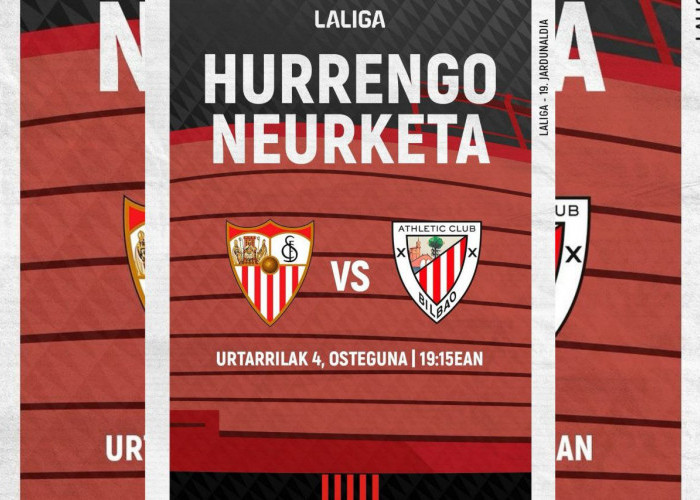 Prediksi Skor Sevilla vs Athletic Bilbao Liga Spanyol 2023-24 Matchday 19, H2H Serta Live Streaming
