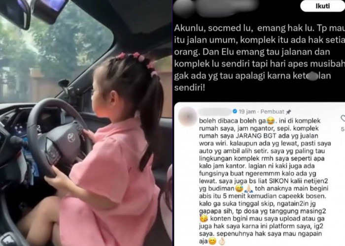 Viral, Seorang Ibu Ajarkan Anak Dibawah Umur Setir Mobil Keliling Komplek, Bikin Geram Netizen!