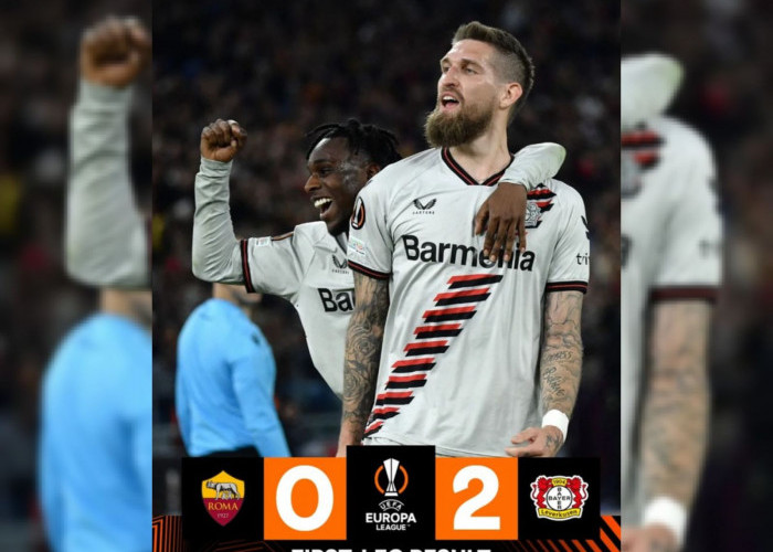Hasil Semifinal Leg 1 Europa League AS Roma vs Leverkusen, Pasukan Xabi Alonso Menang 2-0