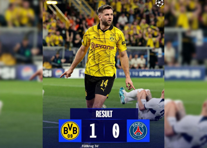Hasil Liga Champions Leg 1 Borussia Dortmund vs PSG, Die Borussen Amankan Asa Tembus Final 1-0