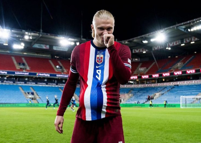 Cetak Sejarah! Striker Manchester City Erling Haaland Jadi Pencetak Gol Terbanyak Norwegia