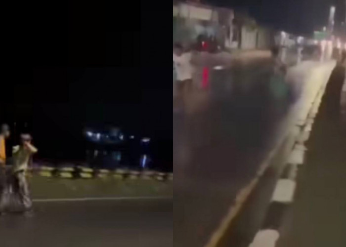 Viral! Sekelompok Bocah Terekam Tenteng Sajam di Tengah Jalan Raya Bikin Resah Pengguna Jalan