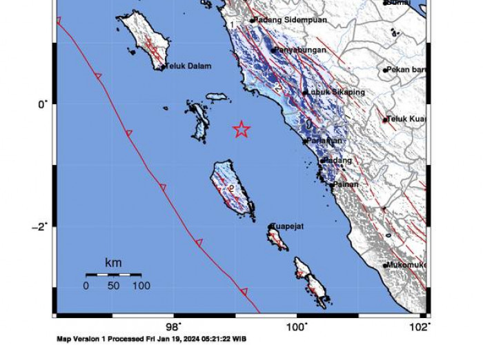 Gempa M 4,8 Guncang  Air Bangis Pasaman Barat, Getaran Terasa Hingga Padang!