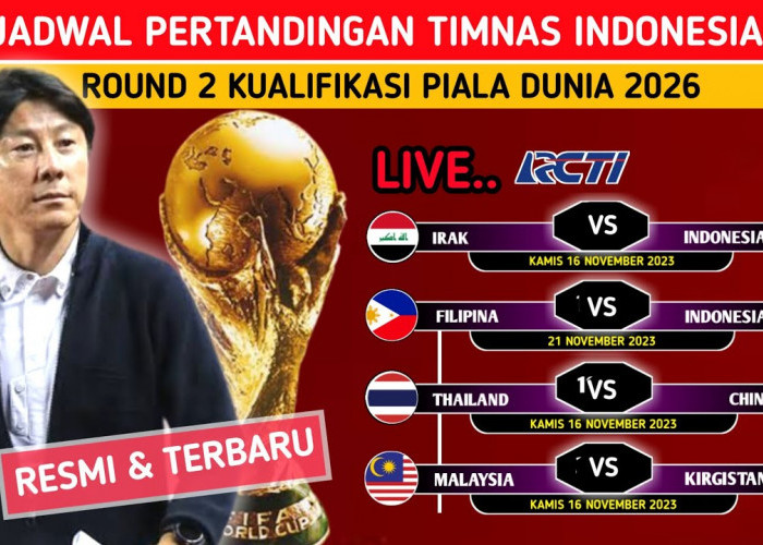 Jadwal Lengkap Pertandingan Timnas Indonesia di Kualifikasi Piala Dunia 2026 Zona Asia 