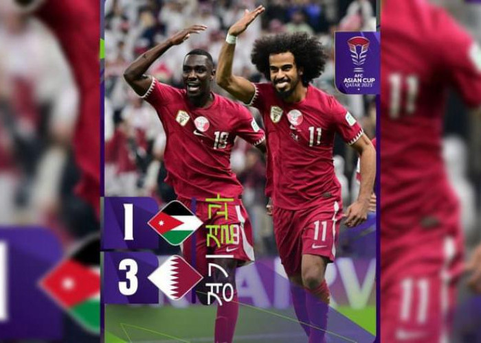 Hasil Final Piala Asia 2023: Tumbangkan Yordania 1-3, Qatar Raih Gelar Juara Akram Afif Hattrick Penalti!