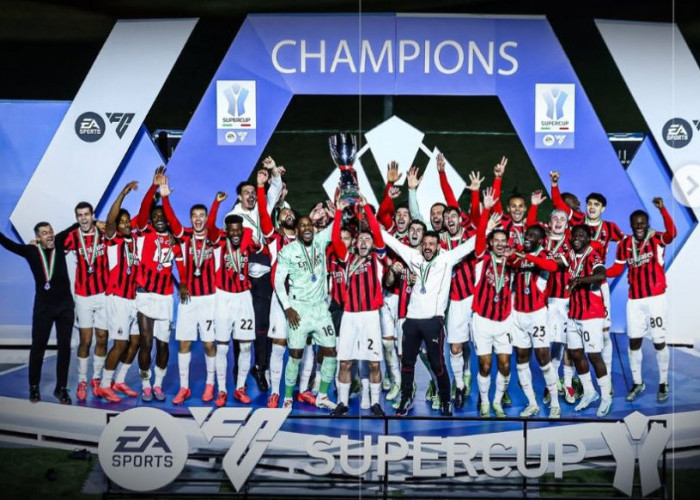 Hasil Final Piala Super Italia Inter vs AC Milan: Rossoneri Raih Juara Menang Dramatis 3-2