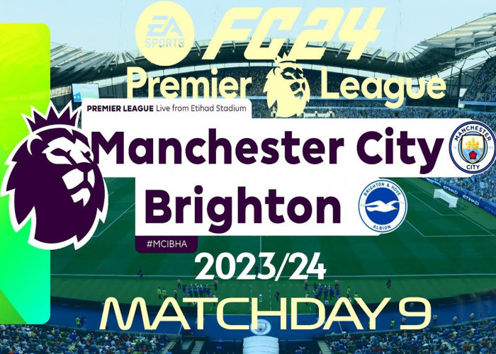 Manchester City Vs Brighton Premier League 2023-24 Matchday 9, H2H Serta Live Streaming