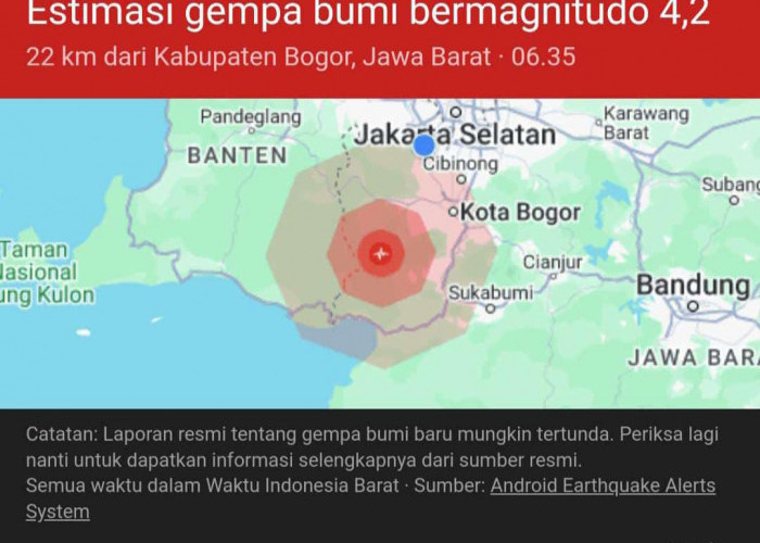 Gempa Magnitudo 4,6 Guncang Kabupaten Sukabumi, Getaran Dirasakan Warga Gunung Sindur hingga Tangerang Selatan!