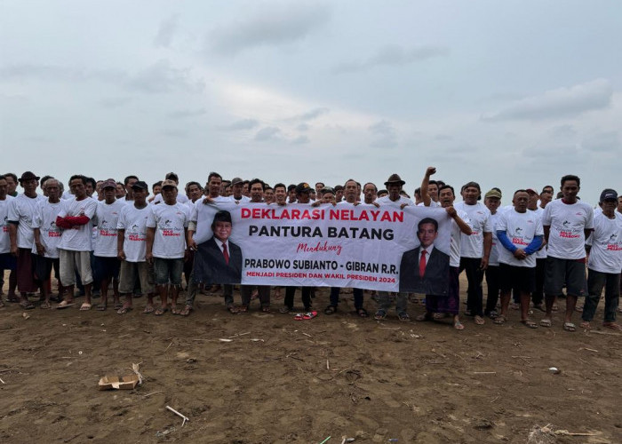 Nelayan Roban Timur Jateng Deklarasi Dukung Prabowo-Gibran di Batang