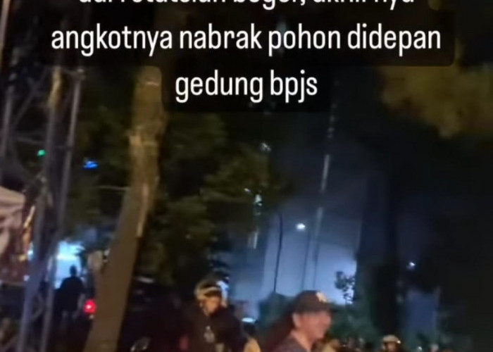 Diduga Pengaruh Alkohol, Sopir Angkot Tabrak 3 Motor di Depan Alun-alun Kota Bogor