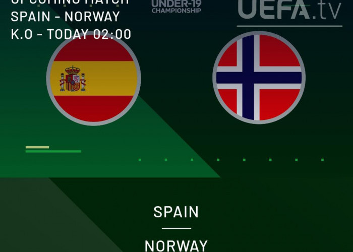 Link Nonton Spanyol Vs Norwegia Piala EURO U19, Head to Head dan Susunan Pemain