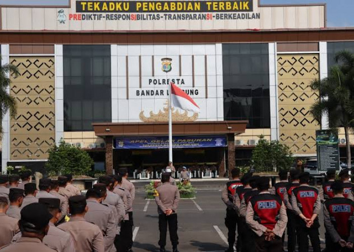 Jelang Pemilu 2024 , Polresta Bandar Lampung Rutin Patroli  Sekala Besar 