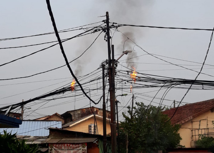 Kebakaran Kabel Listrik Depan Kampus Widuri Palmerah Pagi Ini, Satpol PP dan Pasukan Orange Ambil Langkah Cepat