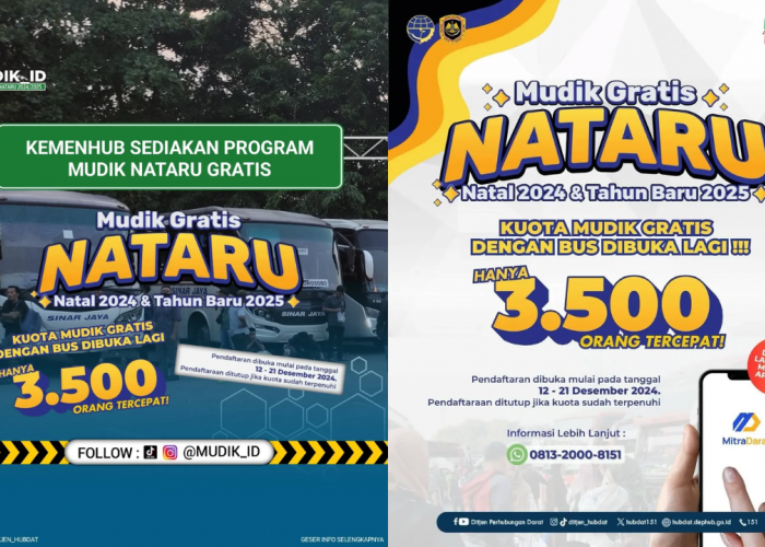 Mudik Gratis Nataru 2024/2025 Kemenhub, Siap-Siap Pendaftaran Segera Dibuka