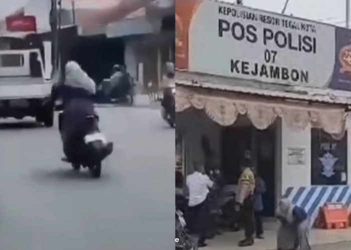 Viral! Emak-emak Ini Freestyle Diatas Motor dan Kesurupan saat Ditilang Polisi, Tuai Sorotan Warganet