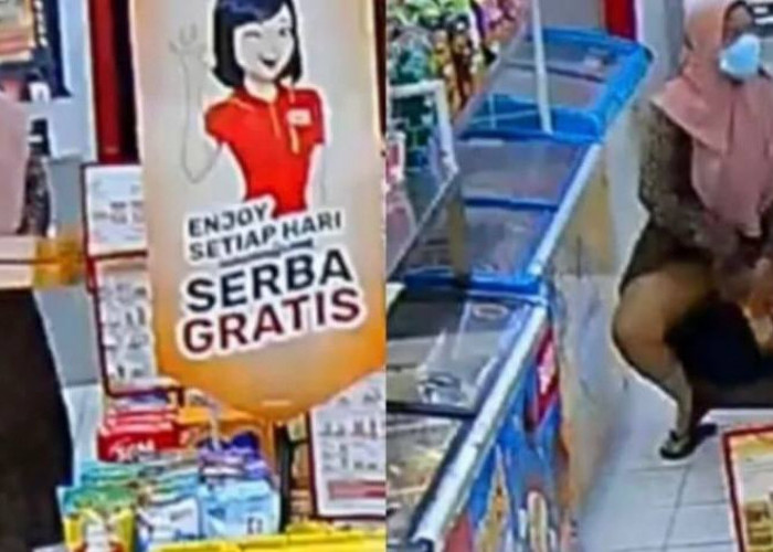 Viral! Detik-detik Seorang Ibu Terekam CCTV Curi Susu Formula di Minimarket dan Sembunyikan di Selangkangan 