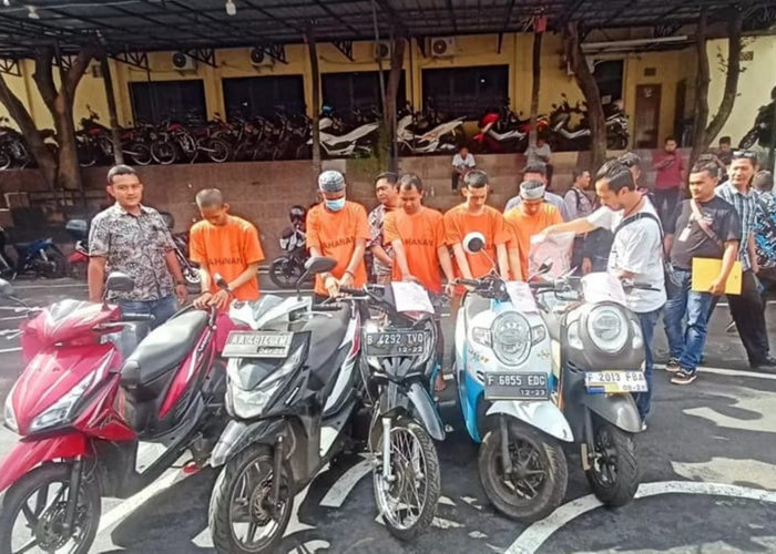 6 Tersangka Kasus Curanmor Berhasil Dibekuk Polres Metro Depok, Ternyata 2 Orang Residivis Pemain Lama!