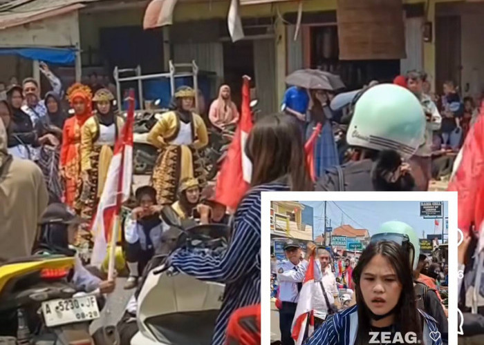 Viral! Pengendara Motor Terobos Rombongan Karnaval HUT RI di Pandeglang, Malah Joget Pargoy Ketika Ditegur