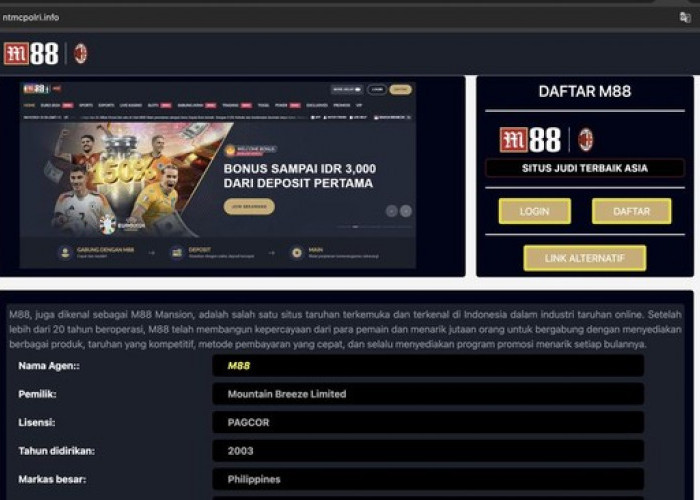 Situs NTMC Polri Diretas, Tampilan Jadi Web Judi Online