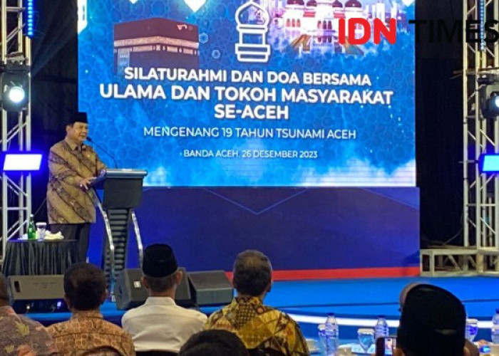 Menhan Prabowo Hadiri Mengenang 19 Tahun Tsunami Aceh, Jumpa Mantan Panglima GAM Muzakir Manaf