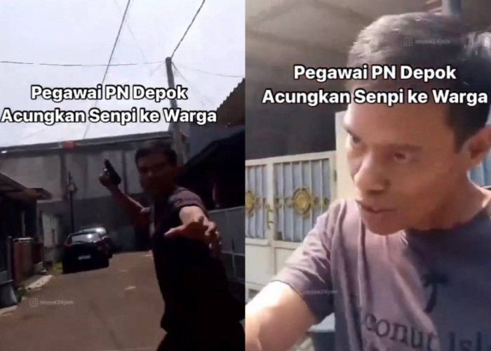 Viral! Aksi PN Depok Todongkan Airsoft Gun ke Warga Sambil Marah-marah, Begini Kronologinya