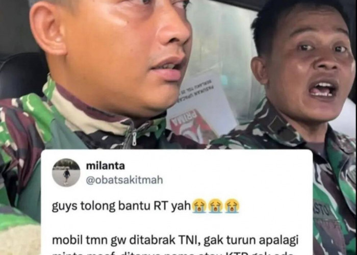 Viral, Truk Oknum TNI Tabrak Mobil Tapi Ogah Minta Maaf, Alasan Karena Ada Jurang di Sebelahnya