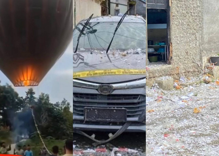 Balon Udara Petasan di Magelang Jatuh dan Meledak, 5 Rumah dan 1 Mobil Rusak