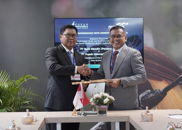 Dorong Pertumbuhan Berkelanjutan, Bank Mandiri Perkuat Kolaborasi dengan Pupuk Indonesia
