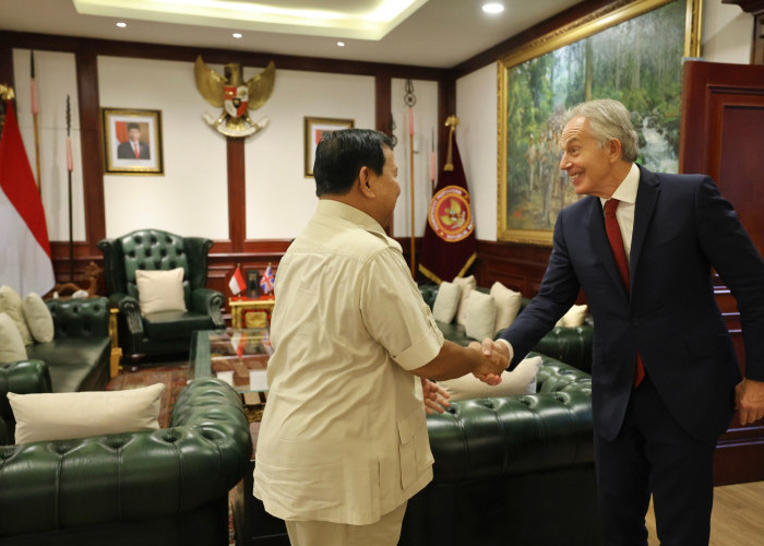 Ucapkan Selamat atas Pilpres, Tony Blair Kunjungi Prabowo ke Kemhan: Fantastis!