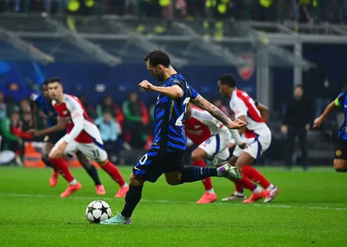 Hasil Inter Milan vs Arsenal di Liga Champions, Penalti Hakan Calhanoglu Bawa il Nerazzurri Menang 1-0