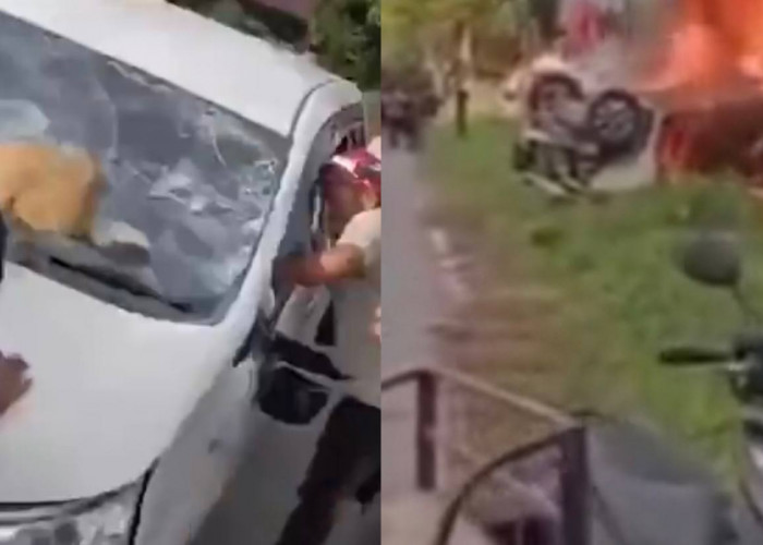 Tragis! Pelaku Maling Sepeda Motor di Aceh Diamuk Massa hingga Mobil Dibakar