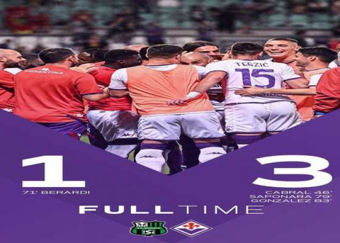 Hasil Pertandingan Sassuolo vs Fiorentina di Liga Italia, Head To Head Serta Susunan Pemain 