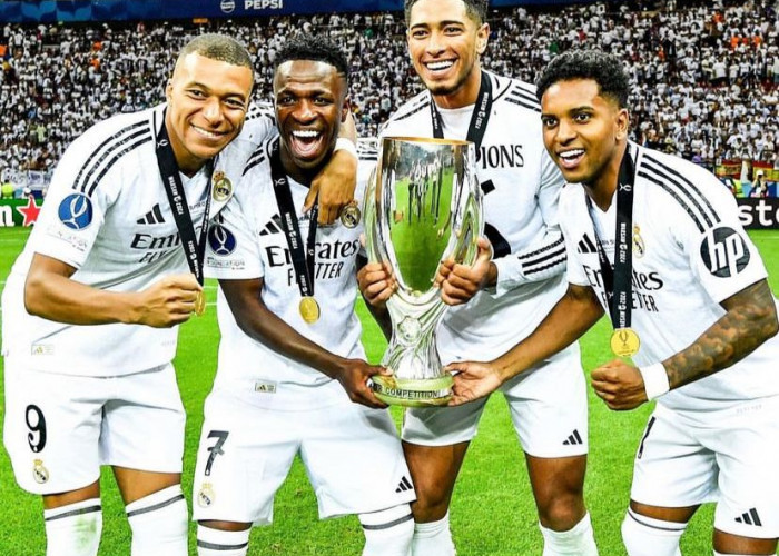 Hasil Piala Super Eropa 2024 Real Madrid 2-0 Atalanta, Debut Sempurna Mbappe Cetak 1 Gol dan Trofi Pertama 