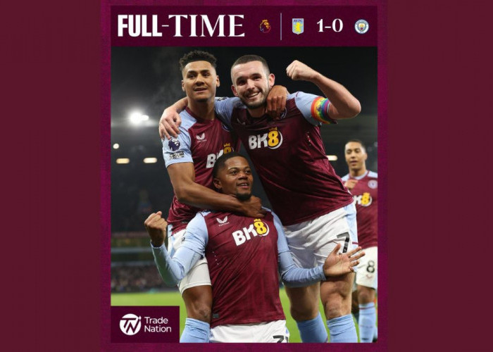 Hasil Pertandingan Premier League: Aston Villa Sukses Taklukan The Citizens Skor 1 - 0
