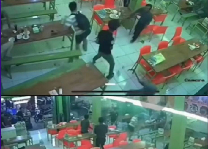 Brutal! Geng Motor Bersajam Serang Warkop Mie Aceh di Deli Serdang, Pengunjung Berhamburan Selamatkan Diri