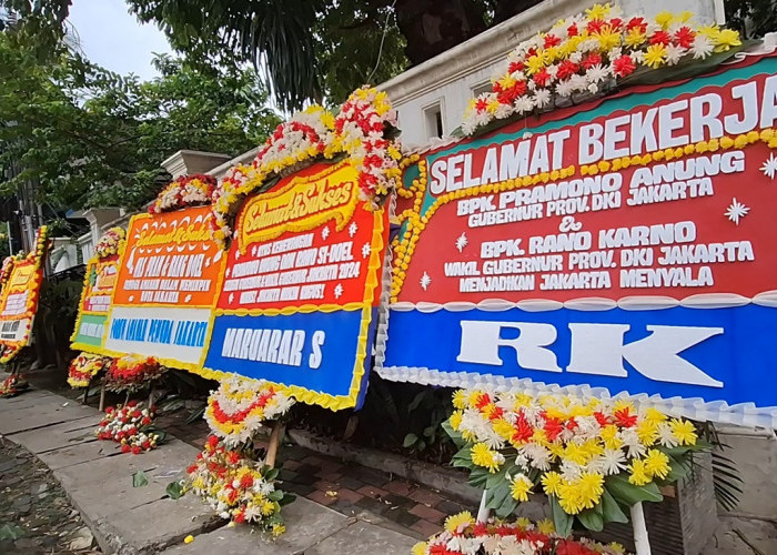 Kirim Karangan Bunga, RK Ucapkan Selamat Bekerja Gubernur DKI Jakarta Pramono Anung 