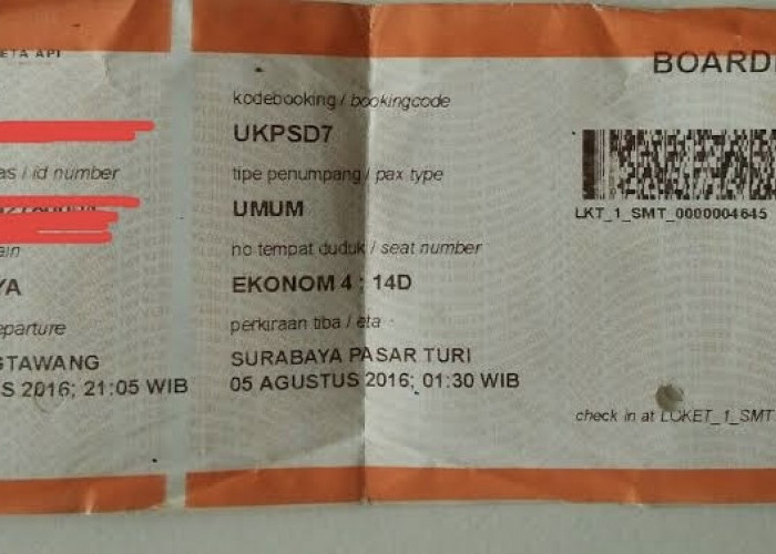 WASPADA! Tiket Kereta Palsu Beredar