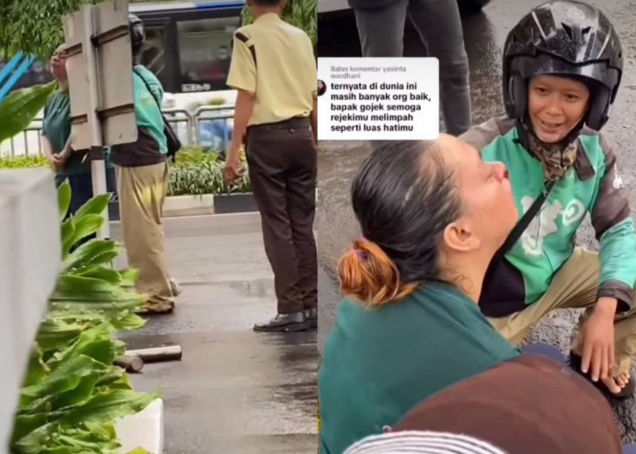 Viral! Momen Driver Ojol Tenangkan Seorang Wanita yang Berjalan Sambil Menangis Terisak di Kawasan Kalibata