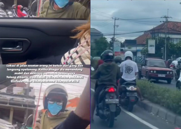 Viral! Diduga Tak Terima Ditegur, Pengendara Motor Arogan di Bali Tempeleng Seorang Wanita