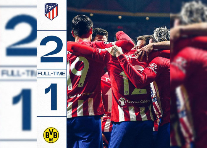 Hasil Liga Champions Leg 1: Atletico Madrid Taklukkan Borussia Dortmund 2-1