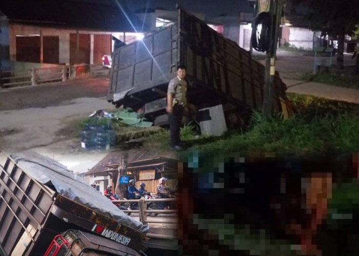 Diduga Rem Blong, Truk Fuso di Lampung Tabrak Pengendara Motor Hingga Tewas