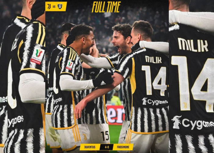 Hasil Coppa Italia: Juventus Tumbangkan Frosinone 4-0, Si Nyonya Tua lolos Semifinal